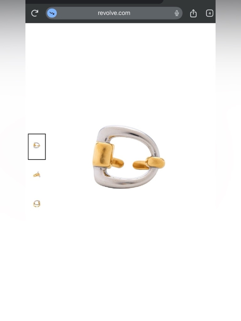 New Revolve 2Tone Bit Ring ~ Vintage Horse Bit Vibes ~ Statement Ring - Picture 12 of 14